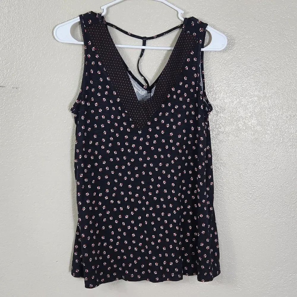 Maurices Tank Top Size S NWT Black Floral